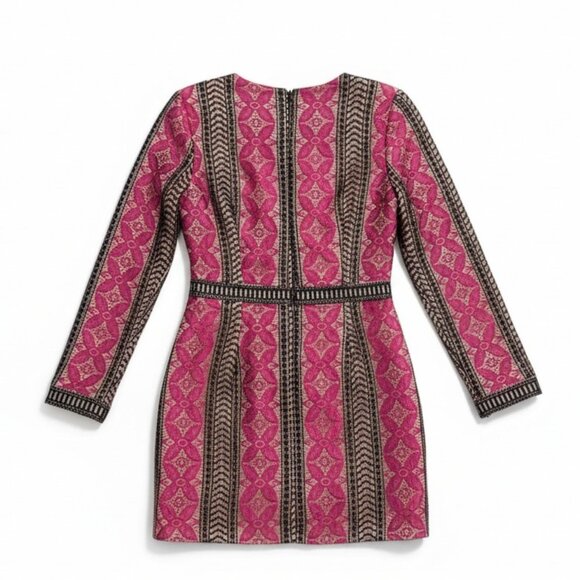 Anthropologie x Endless Rose Pink & Black Lace Midi Dress Size M 8660D5FR - Picture 5 of 8